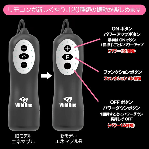 Black Enemable R EX Type-γ prostate massager with remote control for ultimate pleasure