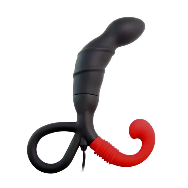 Black and red dual-stimulator Enemable R EX Type-γ for enhanced prostate pleasure