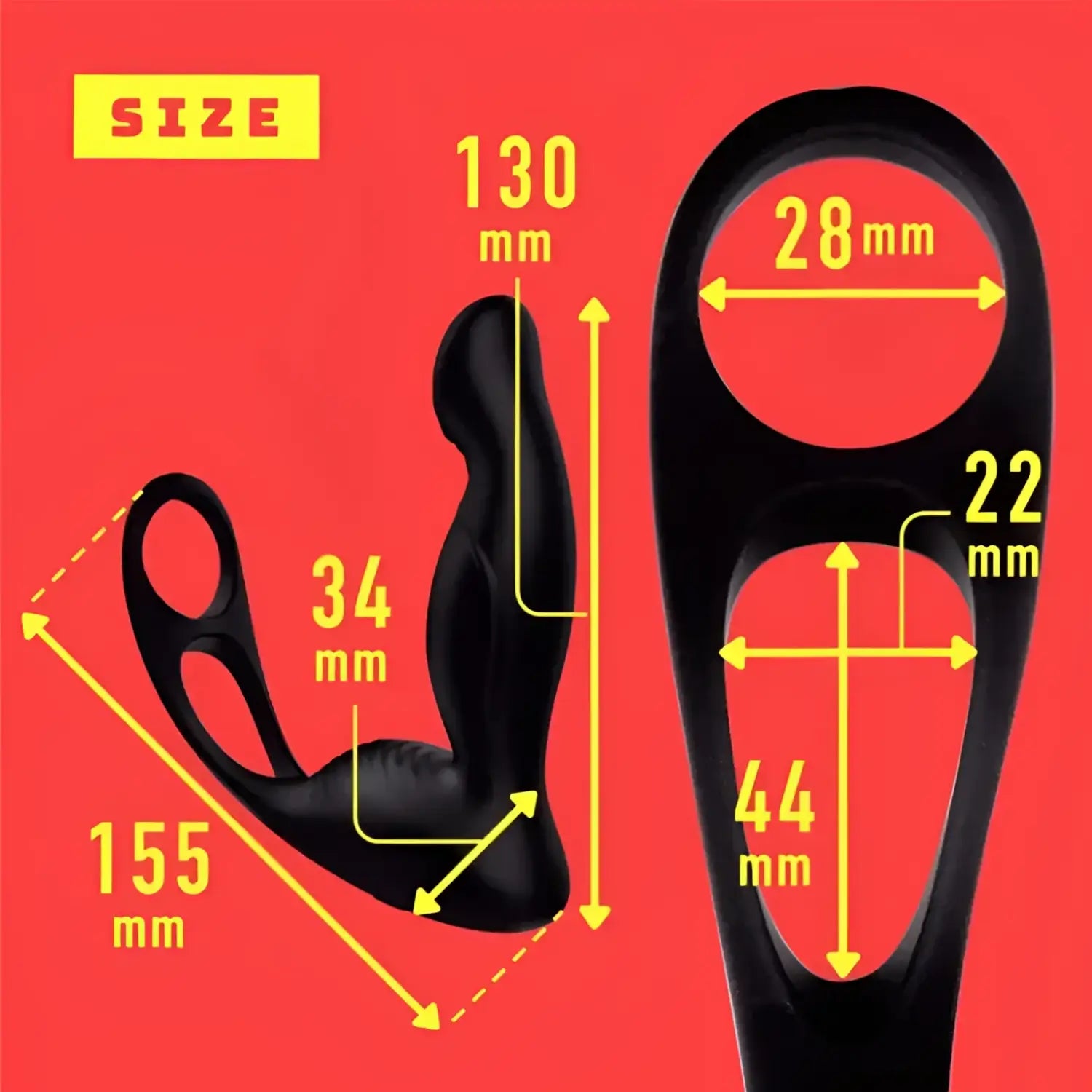 Prostate Massager Testicle Rings Intense Stimulation Black Anal Sex 684