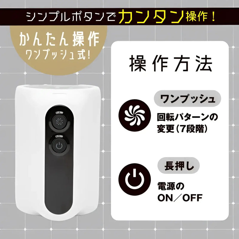 White cylindrical device with buttons for the Puni Ana-roid R Ultimate tongue vibrating masturbator