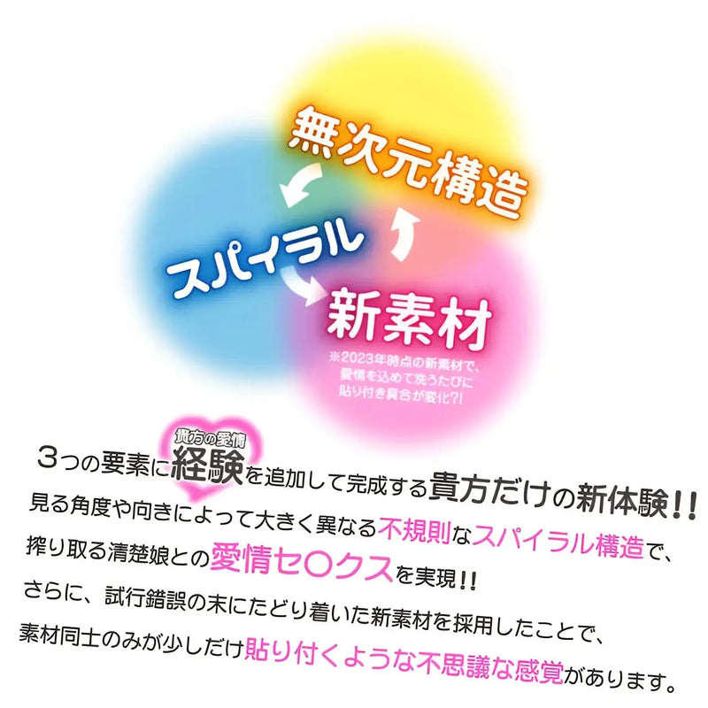 TOYSHEART Pure JD Spiral Virgin Onahole with spiral tunnel and new experience design