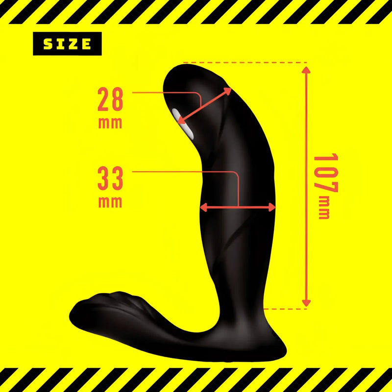Black silicone anal toy from Mesuochi Back Vibe with remote electroshock prostate feature
