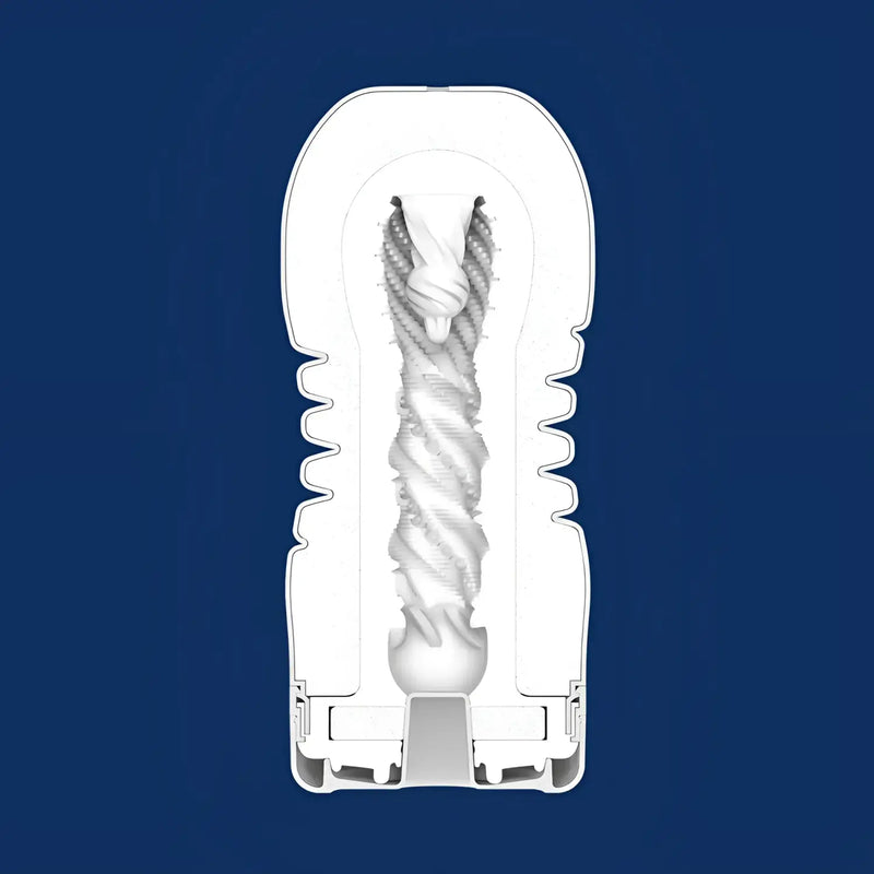 White textured TENGA PREMIUM ROLLING HEAD CUP for ultimate rolling head pleasure