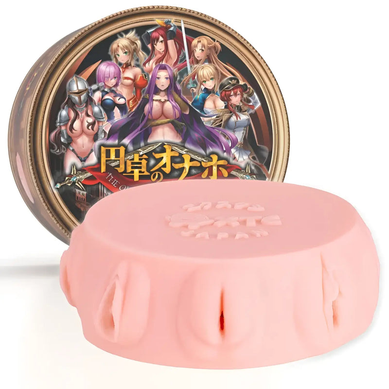 Pink oval soap bar like bottle cap in Round Table Knights set