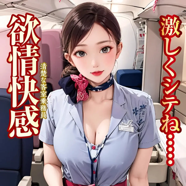 Anime-style seductive flight attendant for the Ultimate Lust Onahole by AI Actress Seductive Flight