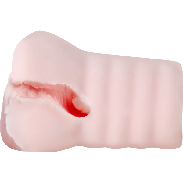 Pink textured pillow with red accent in Sensbody Goddess Asia soft skin onahole