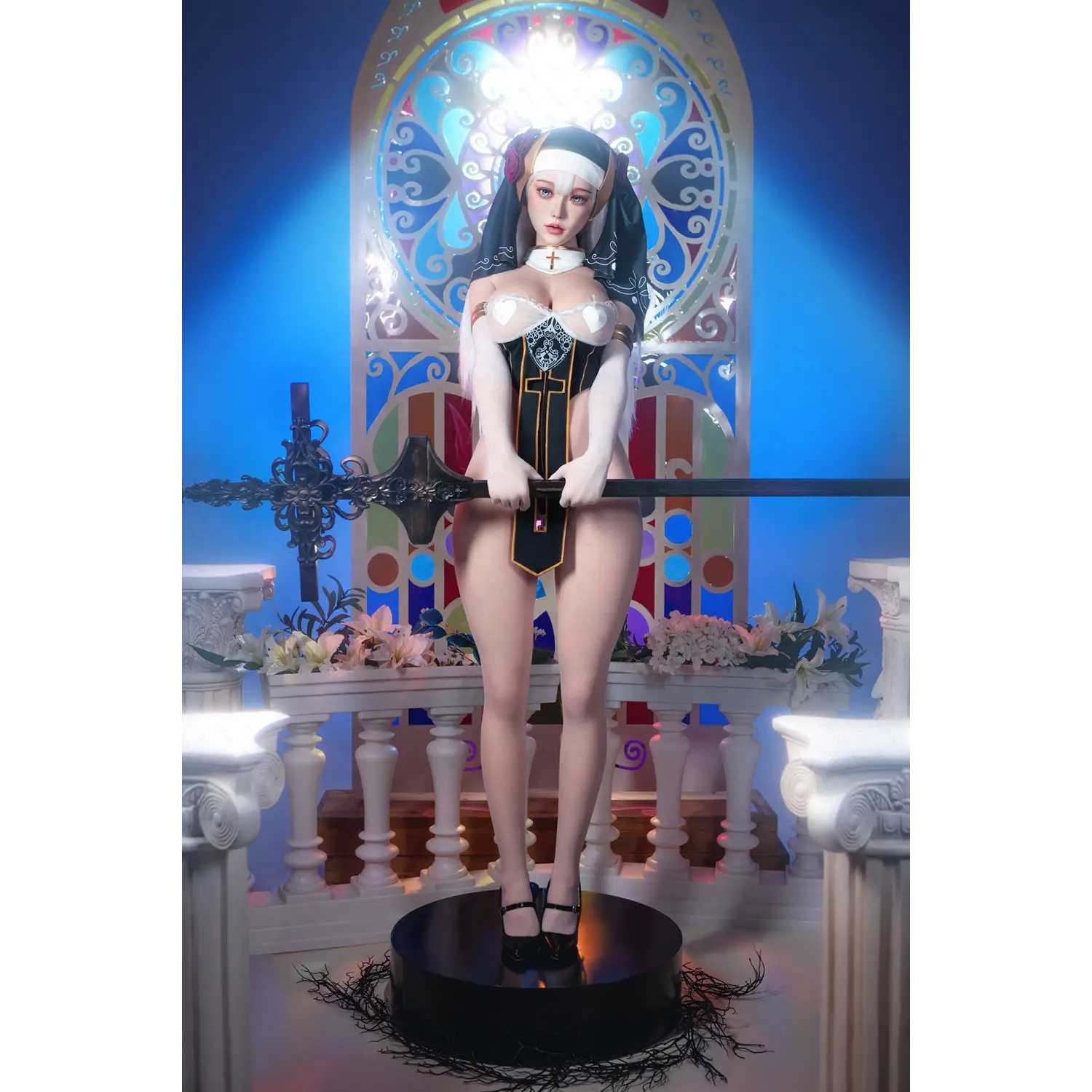 Aitia silicone sex doll: anime Nymphaea nun with sword model