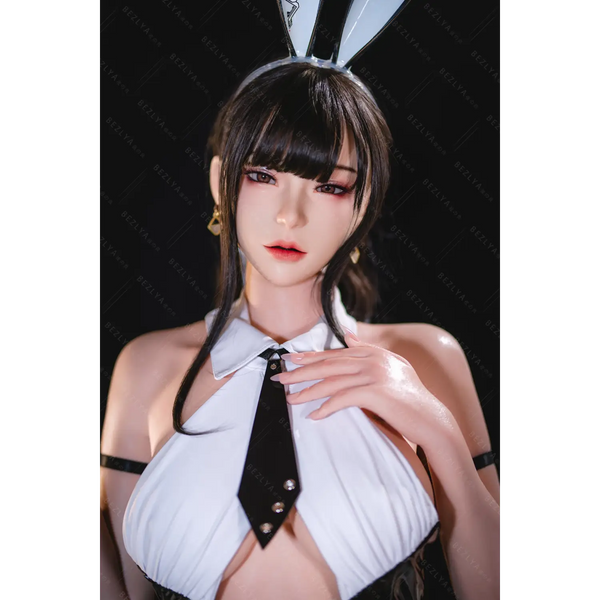 Aglaia AITIA Bar Bunny silicone sex doll in white black bunny dress