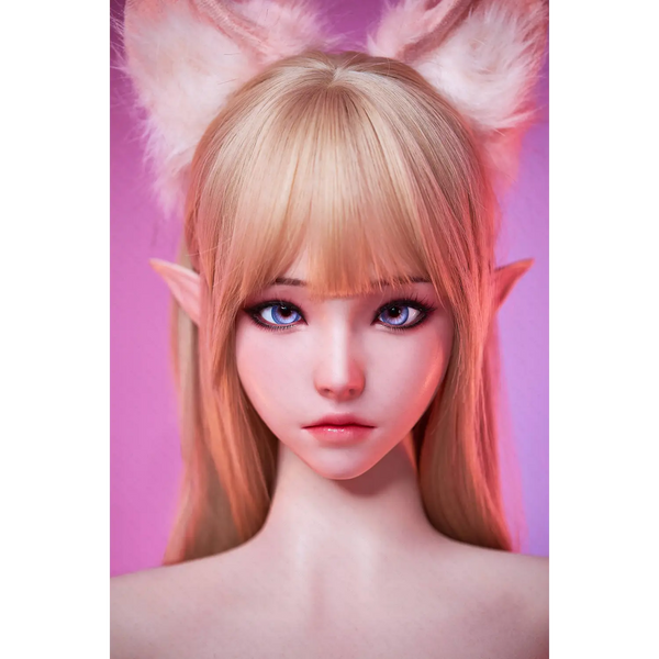 Blonde wig with pointed ears for Aitia SpicyPuff silicone sex doll