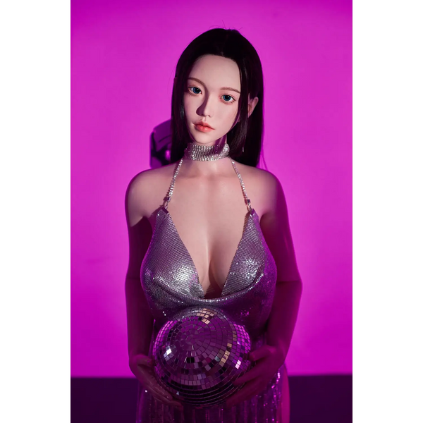 AITIA ShiningStar Nymphaea silicone sex doll in silver snake skin dress