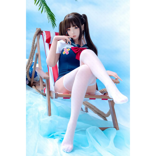 AITIA Chunmomo silicone sex doll in sailor swimsuit with white navy bow