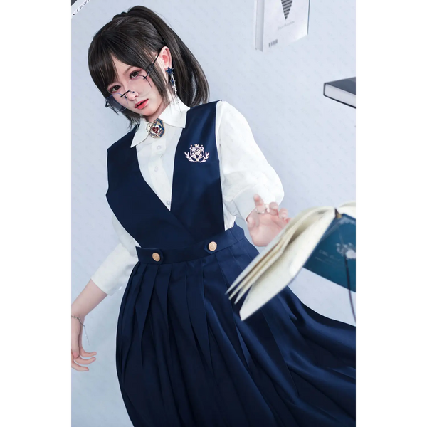 AITIA Girl superhero 162cm silicone sex doll in navy blue uniform with gold buttons