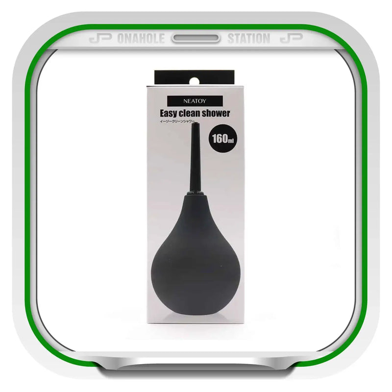 Black enema bulb in packaging for Squeeze Enema Douche 160ml, perfect for cleanliness