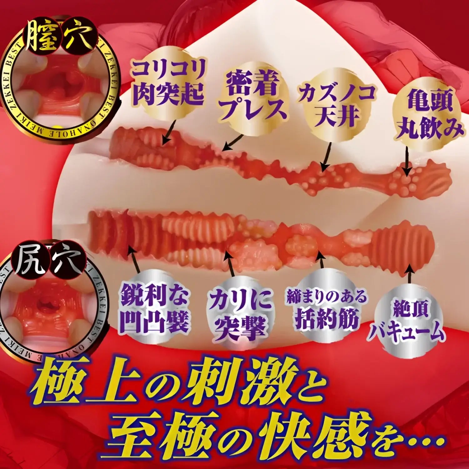 Supreme Hentai Manga Weighty Hip Dual Hole Onahole Textured Male Masturbator 803