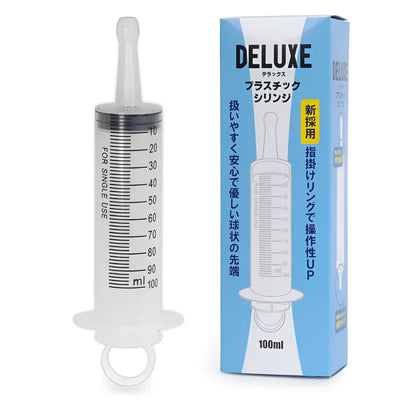 Plastic syringe with packaging for Deluxe New Syringe-Type Anal Cleaner 100ml