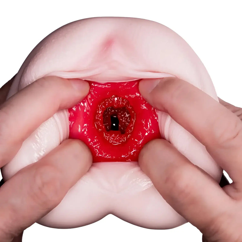 Flesh-colored sex toy with red interior from Mature Star Tachibana Airi Prefect Replica