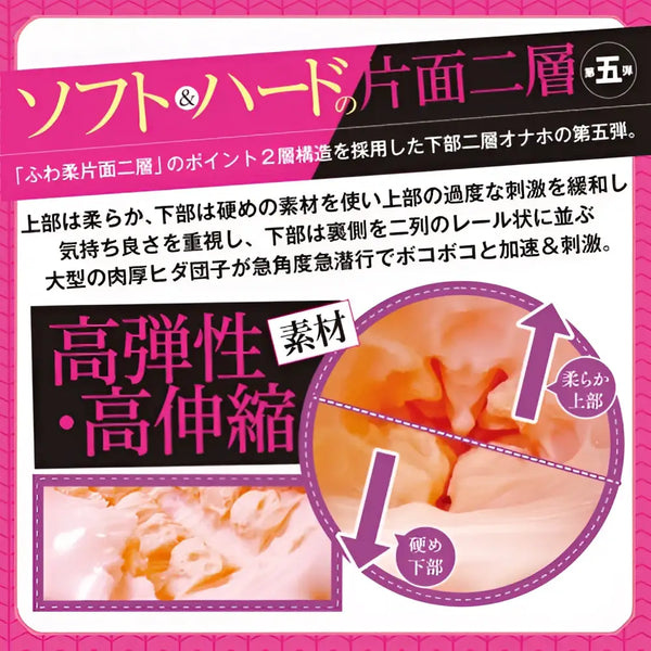 Tamatoys Classmate Rollercoaster Love Mode dual-layer ribbed onahole with purple silicone accents