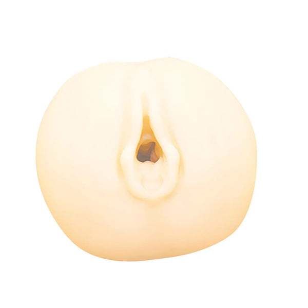 Cream-colored Tamatoys Riding smooth bean-shaped sex toy onahole