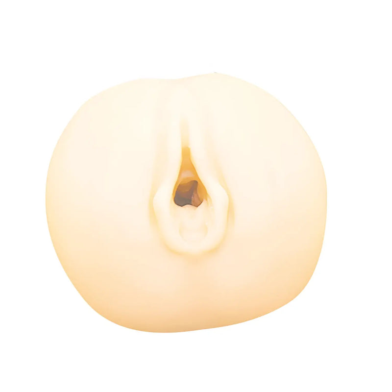 Cream-colored Tamatoys Riding smooth bean-shaped sex toy onahole