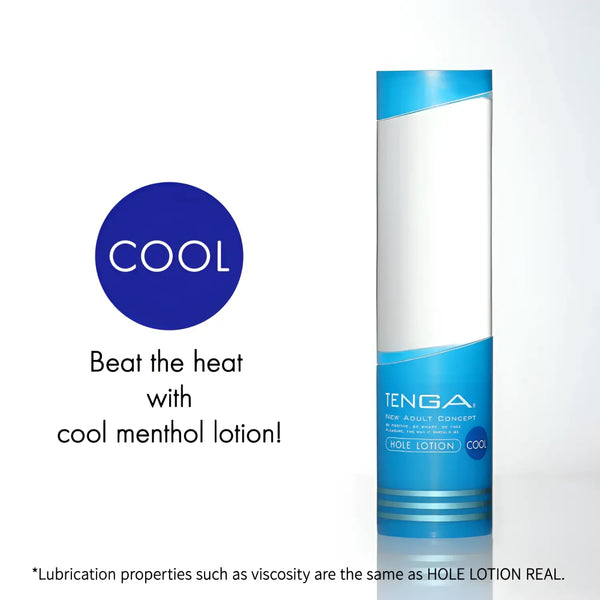 Bottle of TENGA LOTION COOL cooling menthol lubricant for TENGA cup use