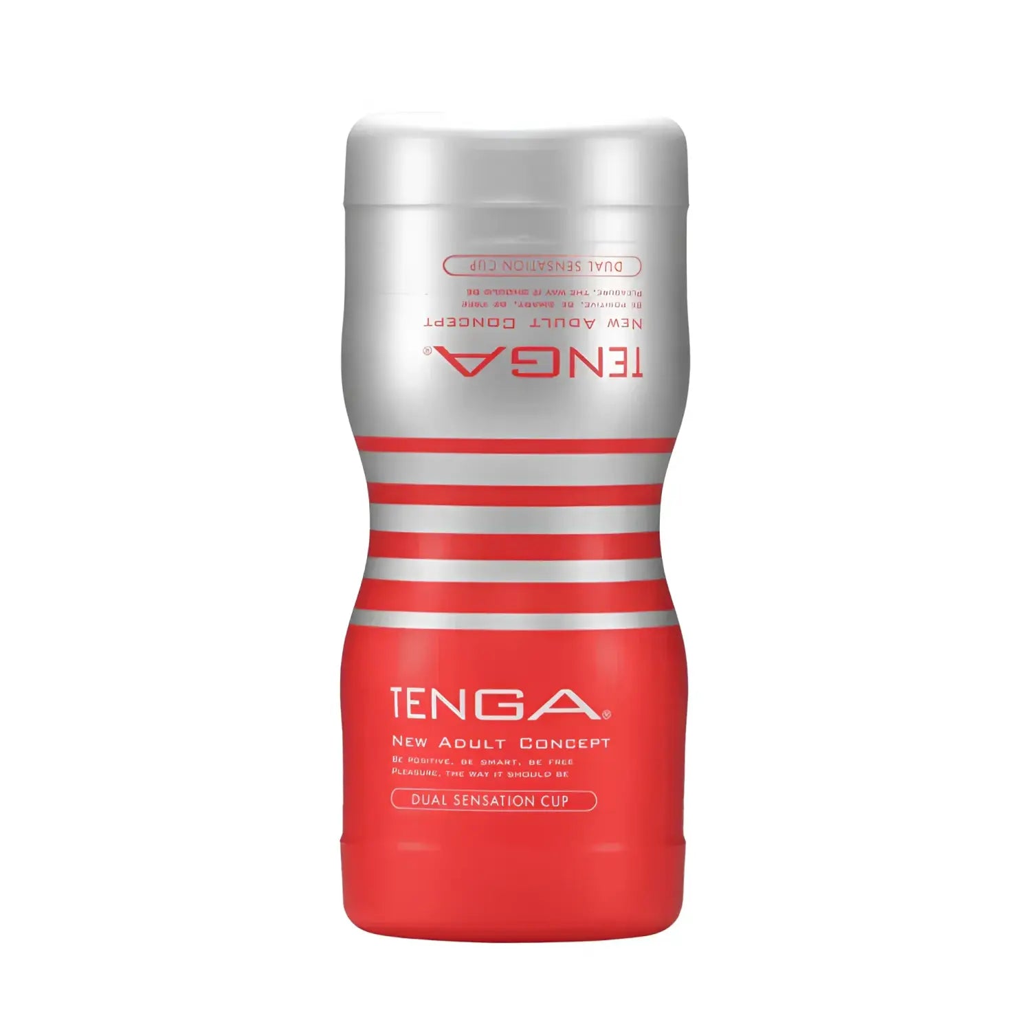 Red and silver Tenga Dual Sensation Cup for ultimate tenga dual pleasure experience