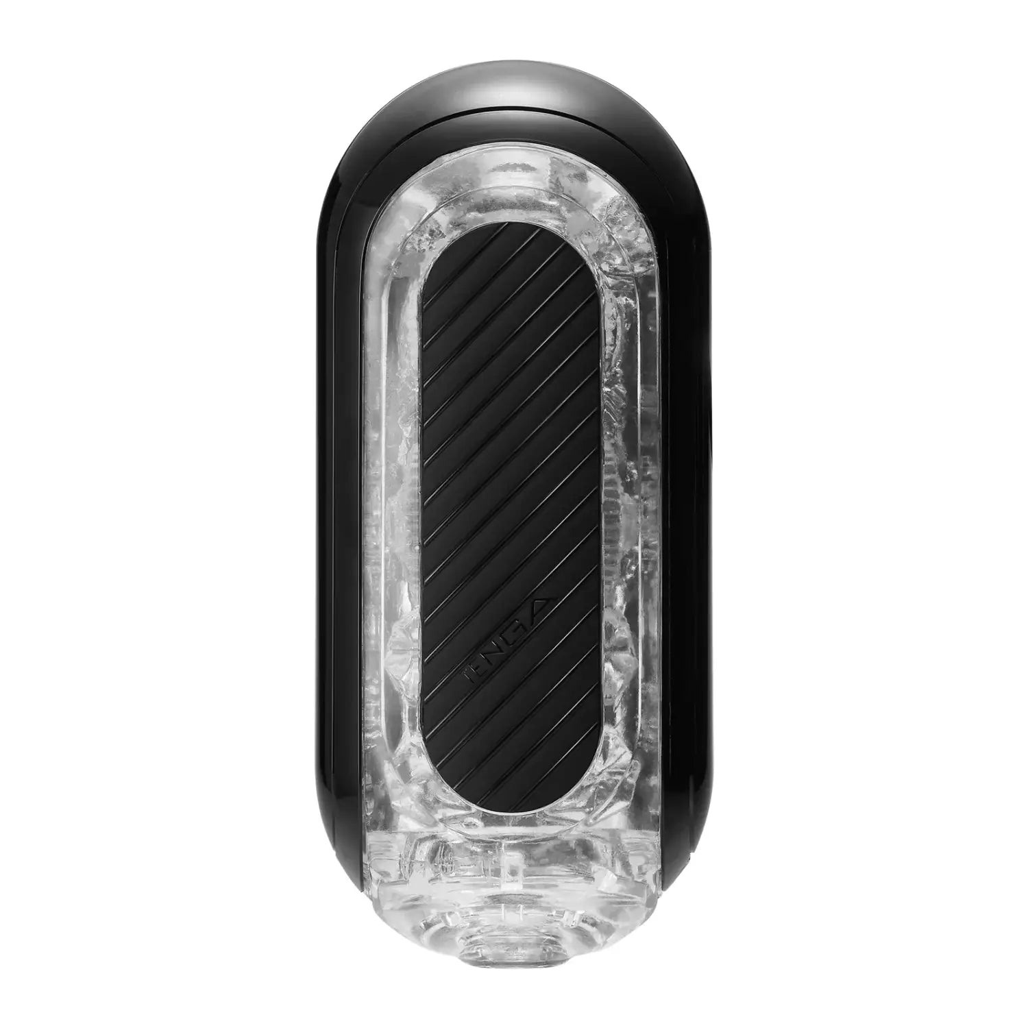 Tenga Flip Hole Zero Black with black elongated textured inner sleeve for ultimate pleasure