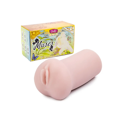 Pink TOMAX Muses Arkhe soft onahole with floral silicone cervix entrance