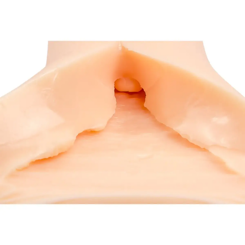 Pale pink TOMAX Muses Arkhe silicone earbud case with cervical entrance texture