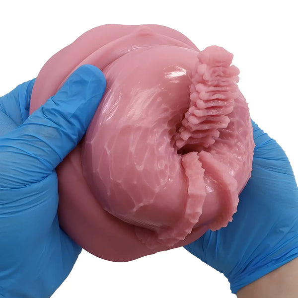 Pink TOMAX Virgo Liber Dragon Girl colon model with blue gloves