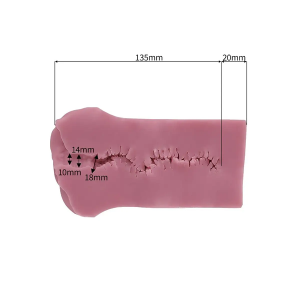 Pink TOMAX Virgo Phantasma cervix fantasy bone-shaped onahole, 135mm x 20mm textured