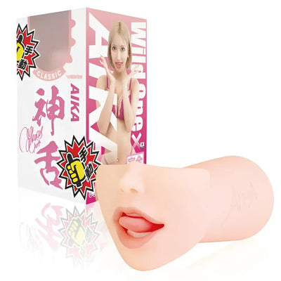 Flesh-colored Supreme Tongue Domain Aika Ultimate Blowjob Masturbator for intense pleasure