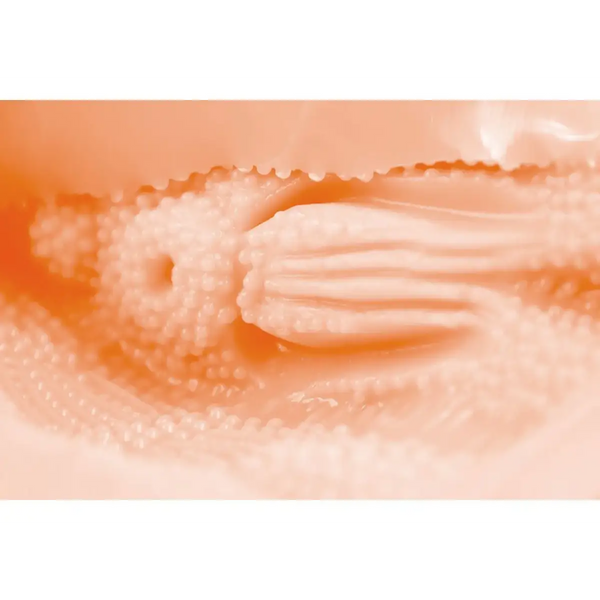 TOMAX Venus Clone orange toothbrush onahole with white bristles