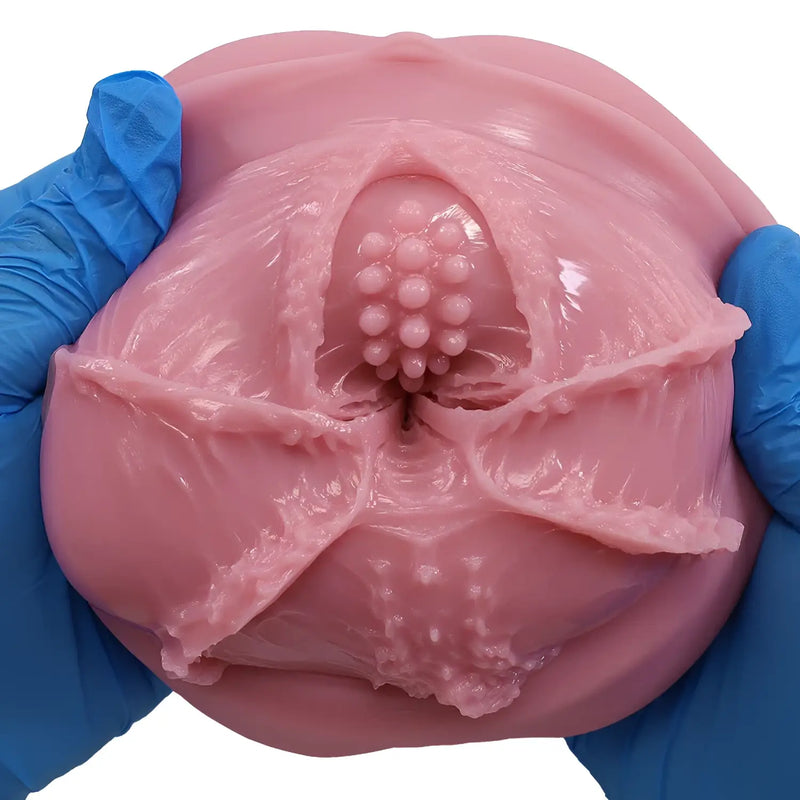TOMAX Virgo Veritas pink firm cervix onahole with flower beads