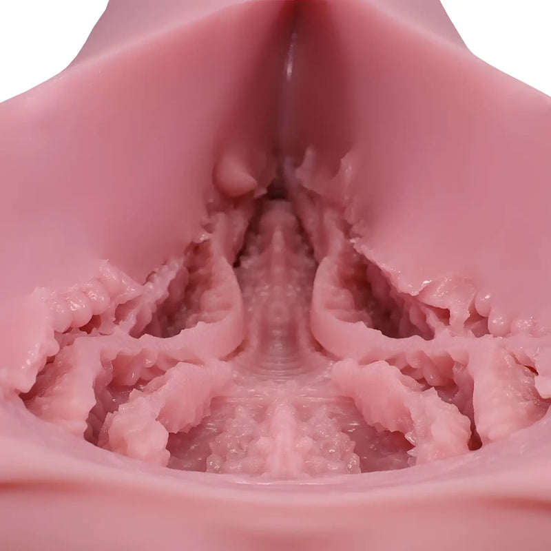TOMAX Virgo Veritas pink silicone onahole with textured cervix mold
