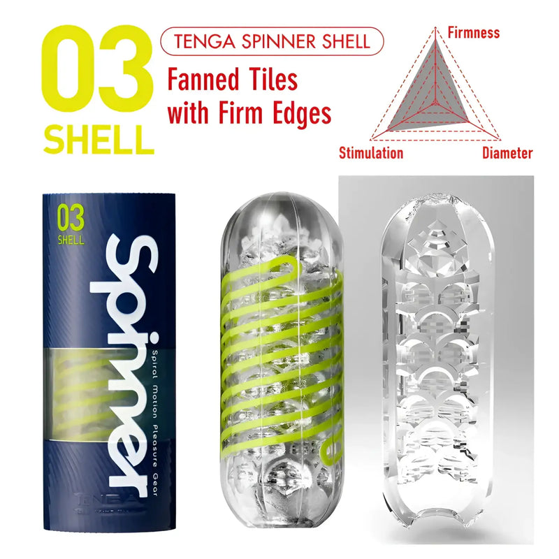 Adult pleasure device TENGA SPINNER 03 SHELL, perfect sex toy for added fun